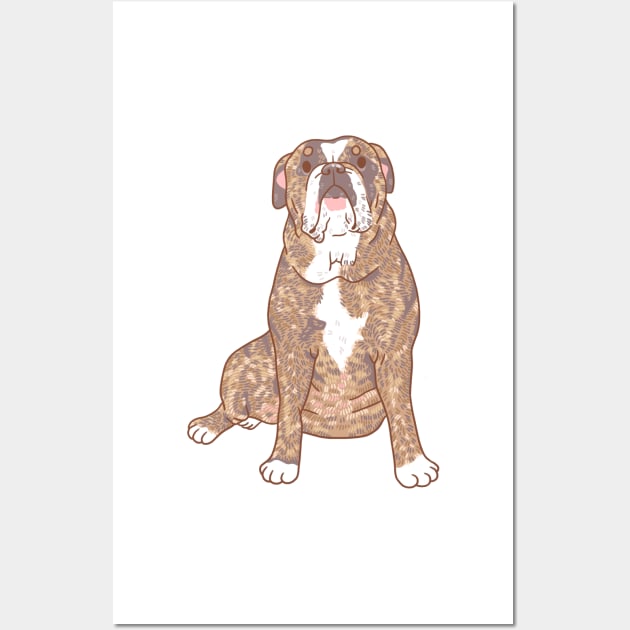 Brindle Bulldog Wall Art by Csieben